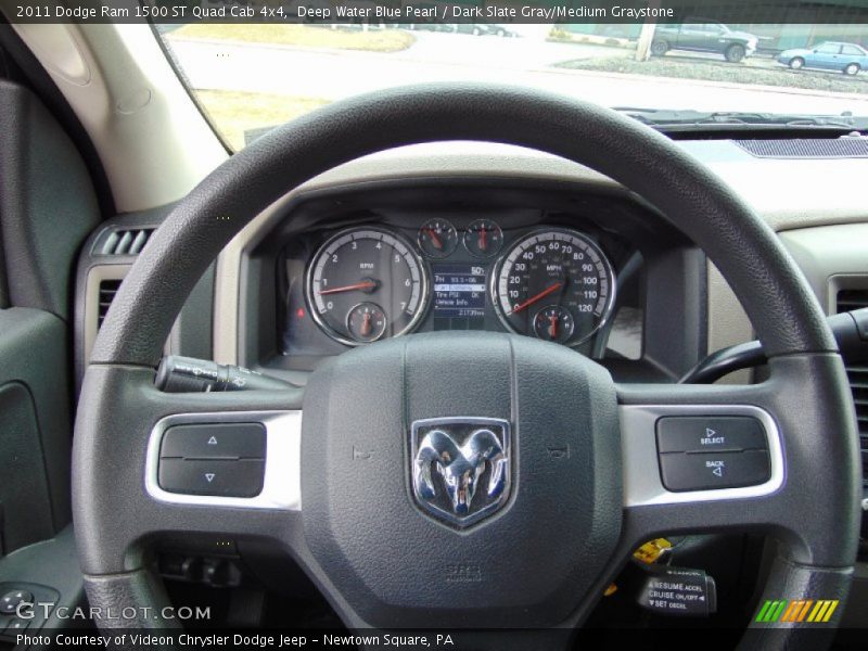 Deep Water Blue Pearl / Dark Slate Gray/Medium Graystone 2011 Dodge Ram 1500 ST Quad Cab 4x4