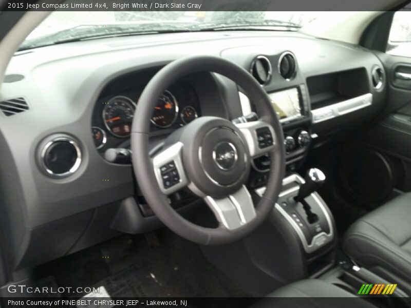 Bright White / Dark Slate Gray 2015 Jeep Compass Limited 4x4