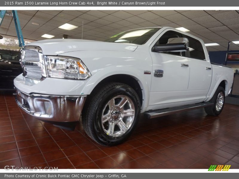 Bright White / Canyon Brown/Light Frost 2015 Ram 1500 Laramie Long Horn Crew Cab 4x4
