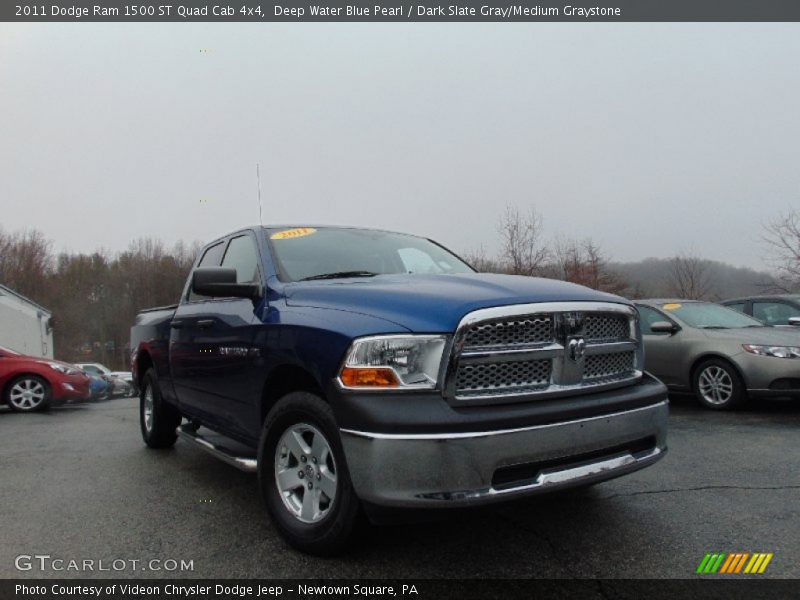 Deep Water Blue Pearl / Dark Slate Gray/Medium Graystone 2011 Dodge Ram 1500 ST Quad Cab 4x4