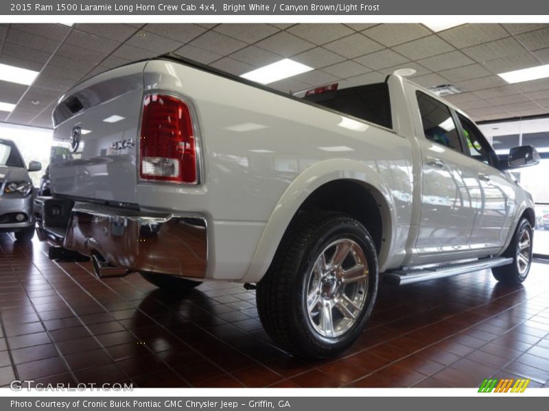 Bright White / Canyon Brown/Light Frost 2015 Ram 1500 Laramie Long Horn Crew Cab 4x4