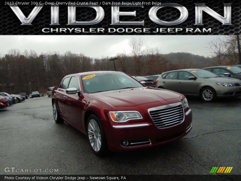Deep Cherry Red Crystal Pearl / Dark Frost Beige/Light Frost Beige 2013 Chrysler 300 C