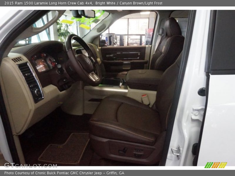 Bright White / Canyon Brown/Light Frost 2015 Ram 1500 Laramie Long Horn Crew Cab 4x4