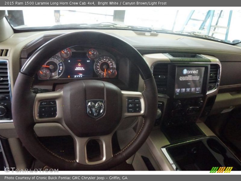 Bright White / Canyon Brown/Light Frost 2015 Ram 1500 Laramie Long Horn Crew Cab 4x4