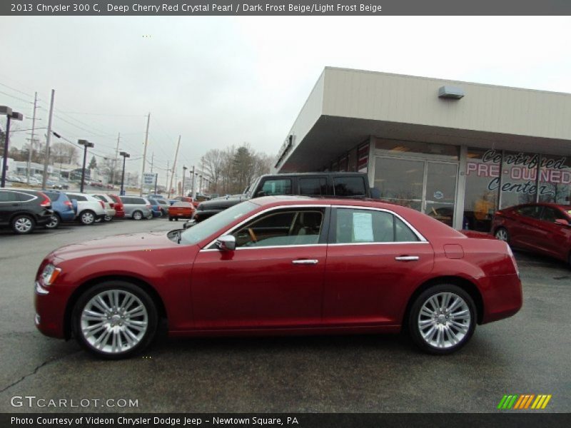 Deep Cherry Red Crystal Pearl / Dark Frost Beige/Light Frost Beige 2013 Chrysler 300 C