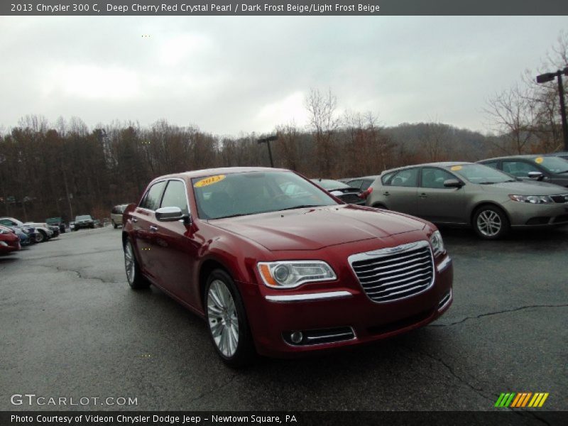 Deep Cherry Red Crystal Pearl / Dark Frost Beige/Light Frost Beige 2013 Chrysler 300 C