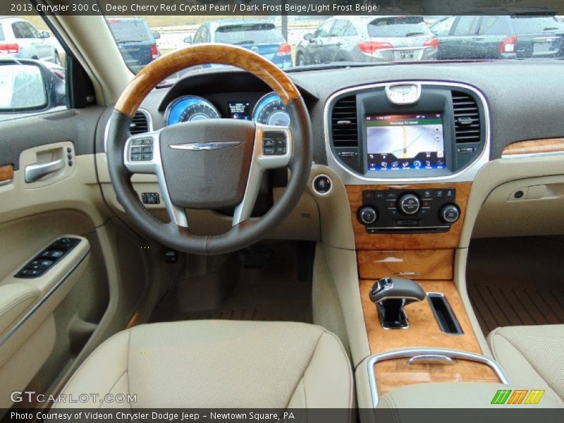 Deep Cherry Red Crystal Pearl / Dark Frost Beige/Light Frost Beige 2013 Chrysler 300 C