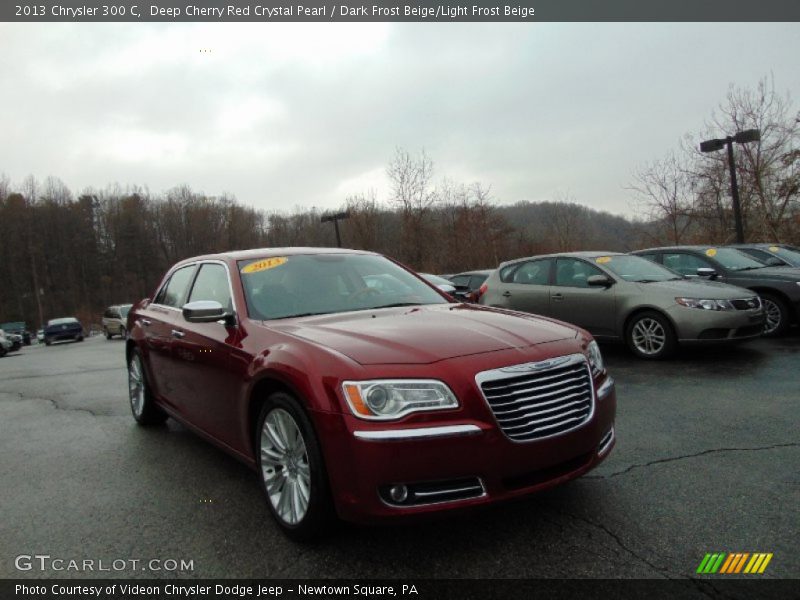Deep Cherry Red Crystal Pearl / Dark Frost Beige/Light Frost Beige 2013 Chrysler 300 C