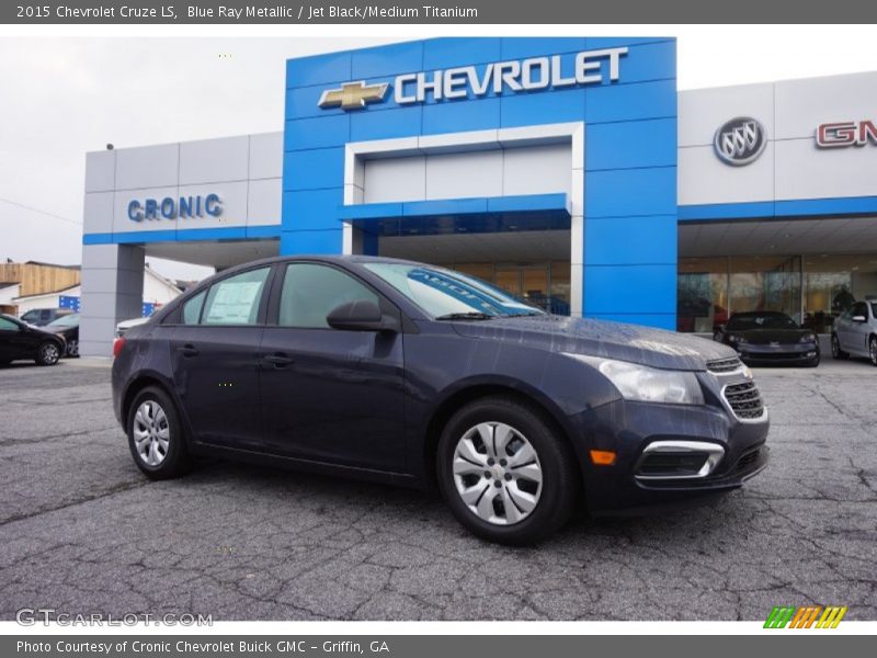 Blue Ray Metallic / Jet Black/Medium Titanium 2015 Chevrolet Cruze LS