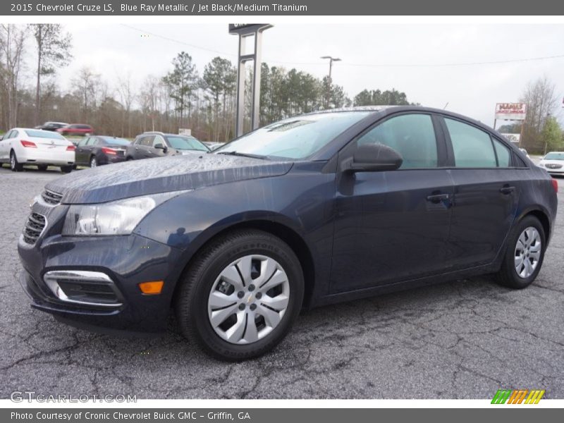 Blue Ray Metallic / Jet Black/Medium Titanium 2015 Chevrolet Cruze LS