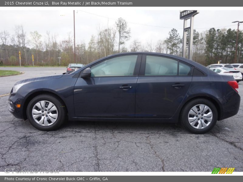 Blue Ray Metallic / Jet Black/Medium Titanium 2015 Chevrolet Cruze LS