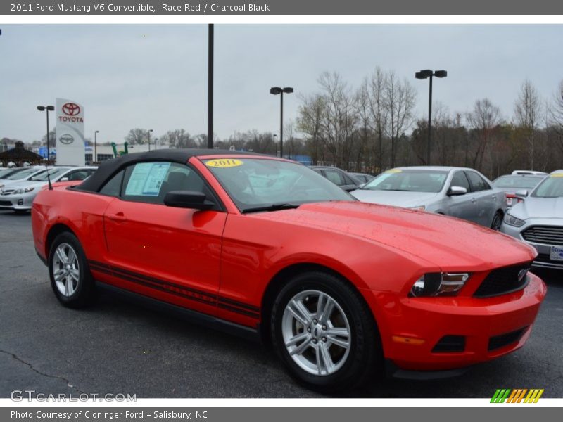 Race Red / Charcoal Black 2011 Ford Mustang V6 Convertible
