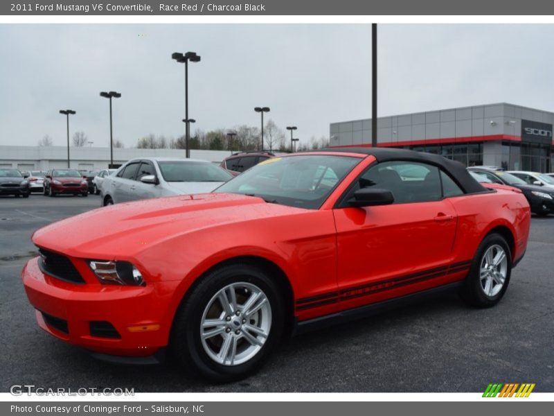 Race Red / Charcoal Black 2011 Ford Mustang V6 Convertible