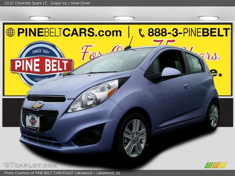 Grape Ice / Silver/Silver 2015 Chevrolet Spark LT