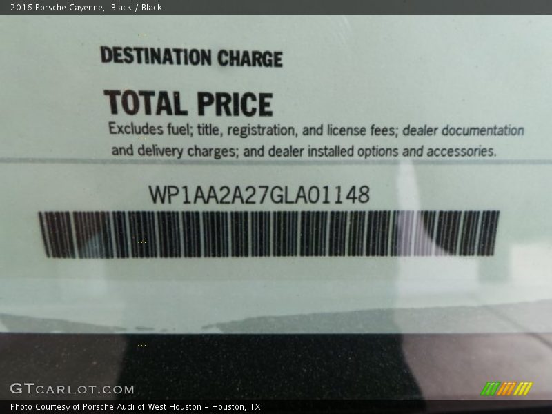 Black / Black 2016 Porsche Cayenne