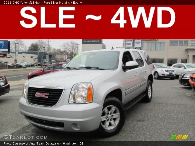 Pure Silver Metallic / Ebony 2011 GMC Yukon SLE 4x4