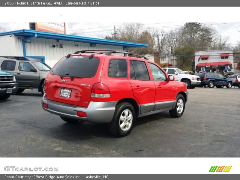 Canyon Red / Beige 2005 Hyundai Santa Fe GLS 4WD