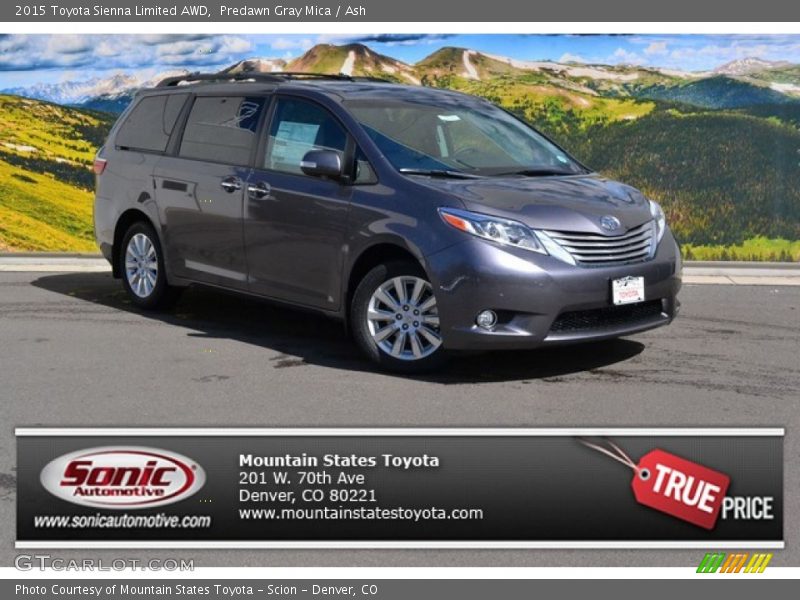 Predawn Gray Mica / Ash 2015 Toyota Sienna Limited AWD