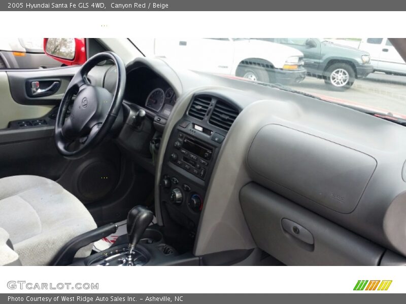Canyon Red / Beige 2005 Hyundai Santa Fe GLS 4WD