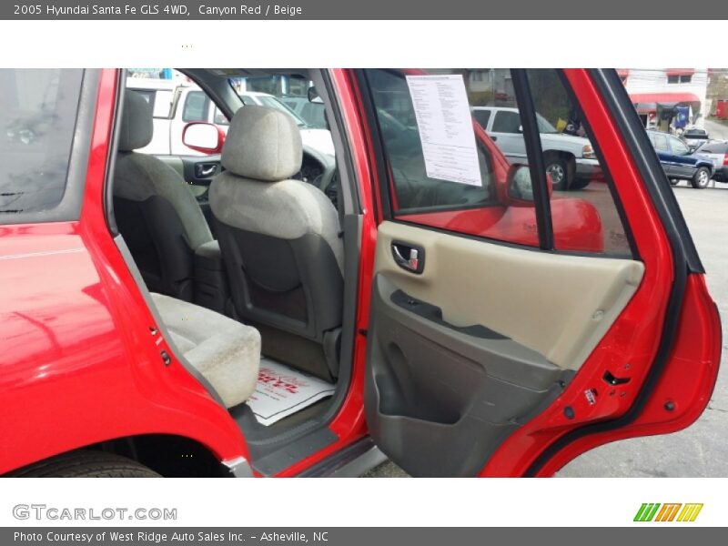Canyon Red / Beige 2005 Hyundai Santa Fe GLS 4WD