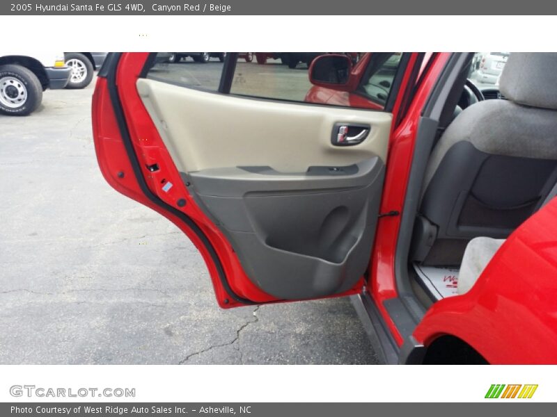 Canyon Red / Beige 2005 Hyundai Santa Fe GLS 4WD