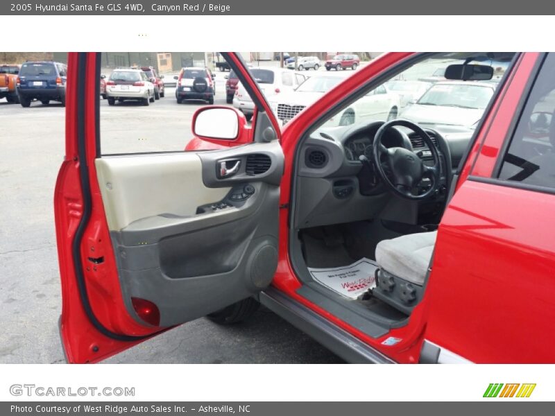 Canyon Red / Beige 2005 Hyundai Santa Fe GLS 4WD