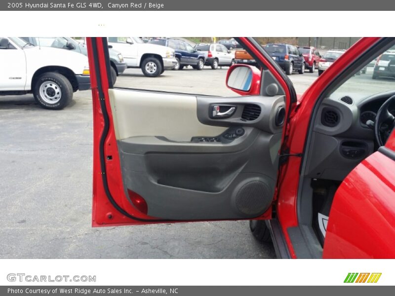 Canyon Red / Beige 2005 Hyundai Santa Fe GLS 4WD