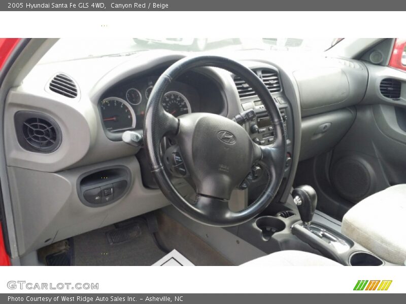 Canyon Red / Beige 2005 Hyundai Santa Fe GLS 4WD