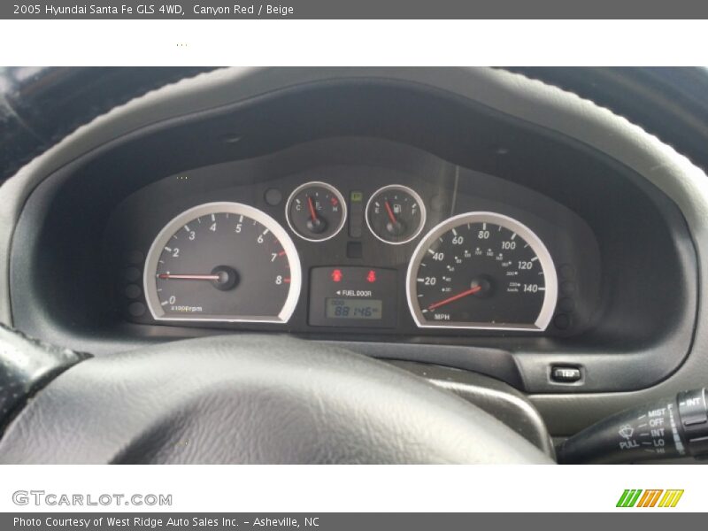 Canyon Red / Beige 2005 Hyundai Santa Fe GLS 4WD