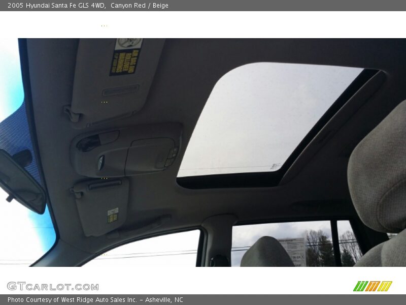 Canyon Red / Beige 2005 Hyundai Santa Fe GLS 4WD
