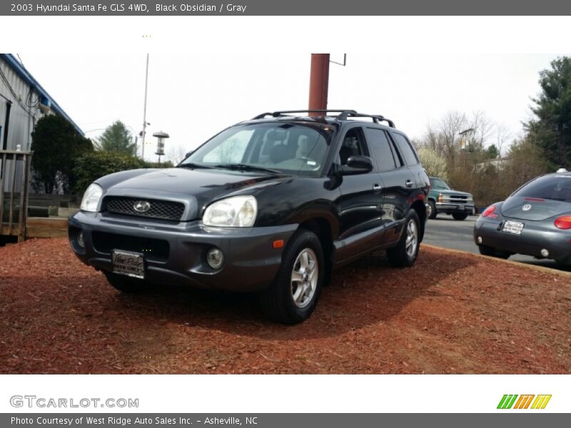 Black Obsidian / Gray 2003 Hyundai Santa Fe GLS 4WD