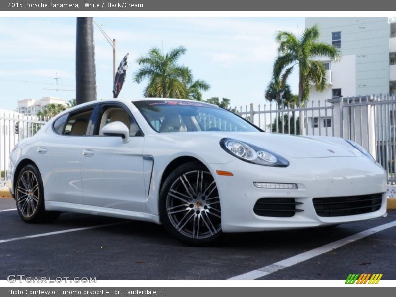 White / Black/Cream 2015 Porsche Panamera