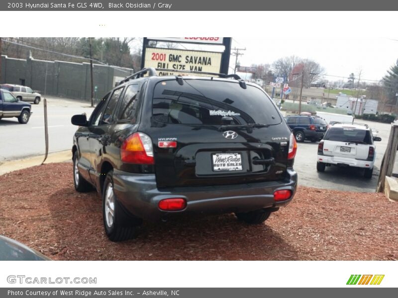 Black Obsidian / Gray 2003 Hyundai Santa Fe GLS 4WD