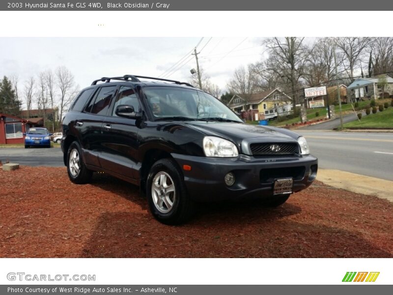 Black Obsidian / Gray 2003 Hyundai Santa Fe GLS 4WD