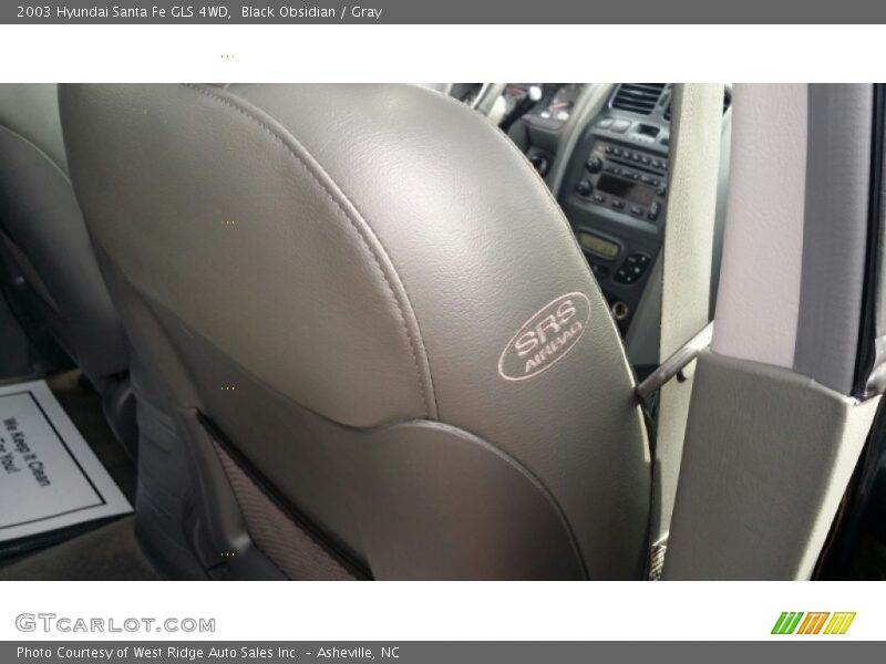 Black Obsidian / Gray 2003 Hyundai Santa Fe GLS 4WD