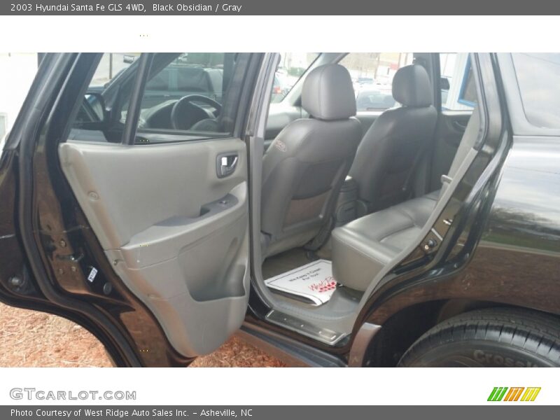 Black Obsidian / Gray 2003 Hyundai Santa Fe GLS 4WD