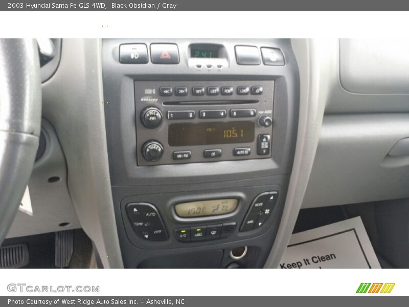 Black Obsidian / Gray 2003 Hyundai Santa Fe GLS 4WD