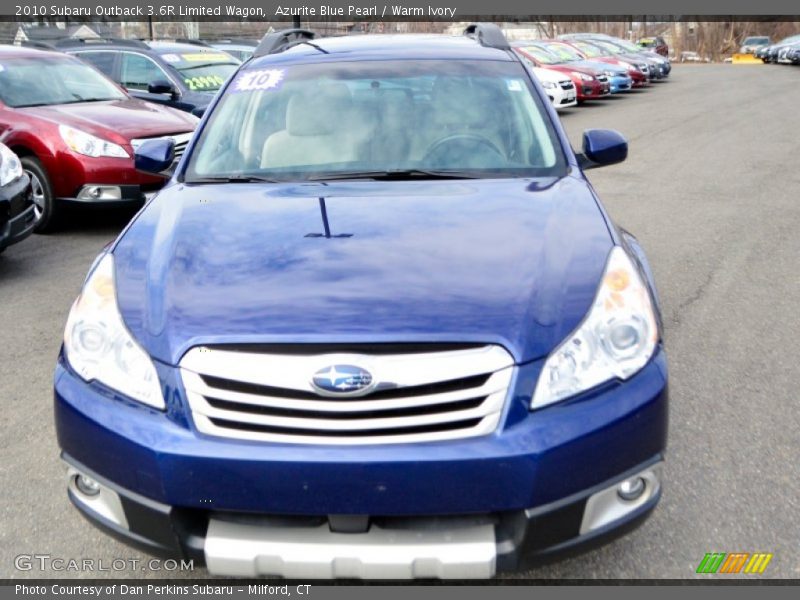 Azurite Blue Pearl / Warm Ivory 2010 Subaru Outback 3.6R Limited Wagon