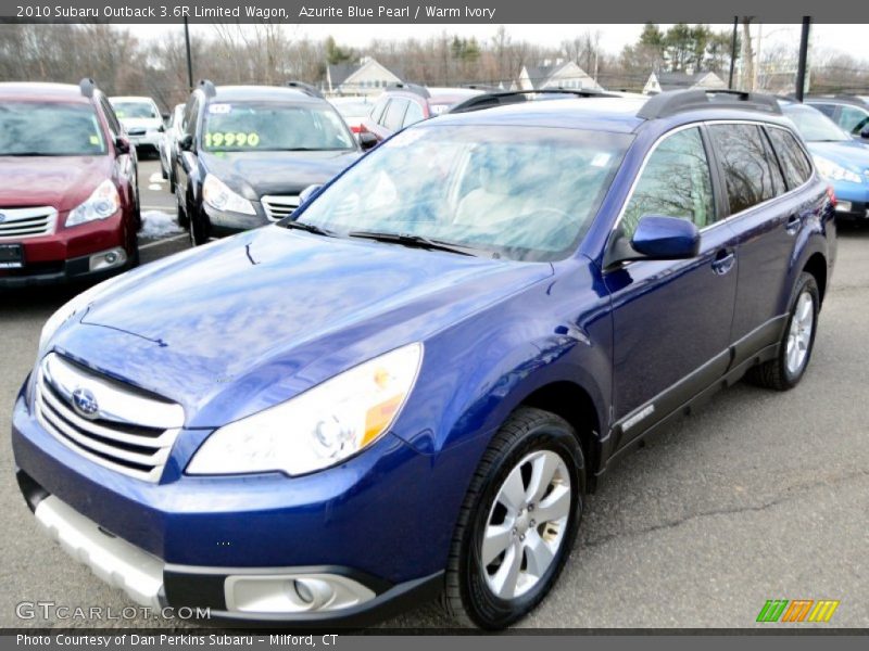 Azurite Blue Pearl / Warm Ivory 2010 Subaru Outback 3.6R Limited Wagon