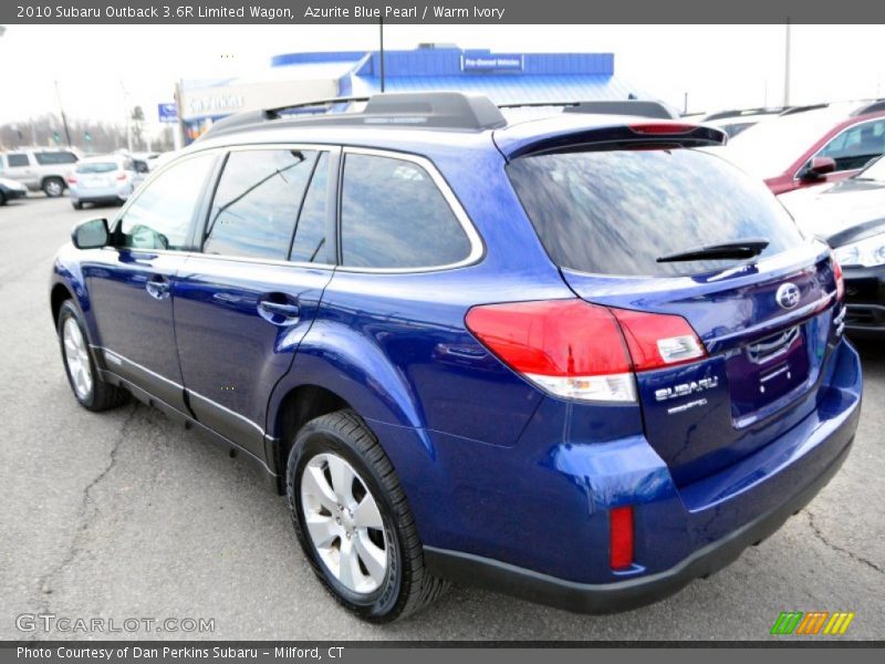 Azurite Blue Pearl / Warm Ivory 2010 Subaru Outback 3.6R Limited Wagon