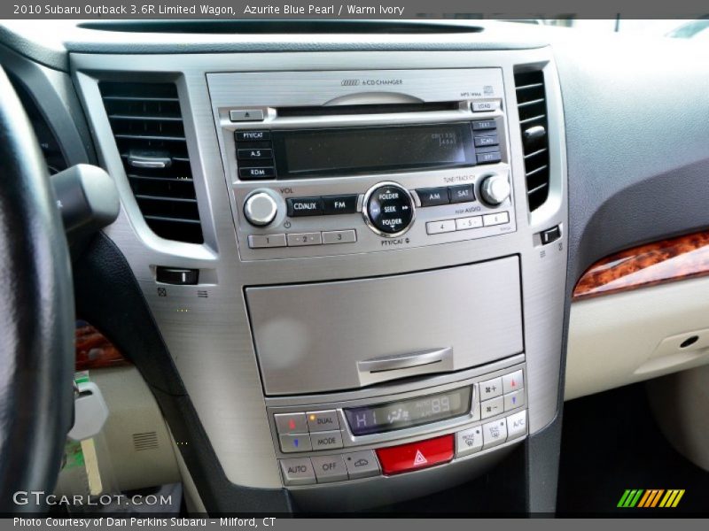 Azurite Blue Pearl / Warm Ivory 2010 Subaru Outback 3.6R Limited Wagon
