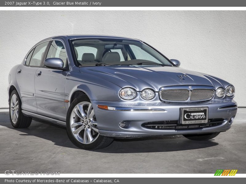 Glacier Blue Metallic / Ivory 2007 Jaguar X-Type 3.0