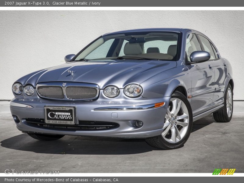 Glacier Blue Metallic / Ivory 2007 Jaguar X-Type 3.0