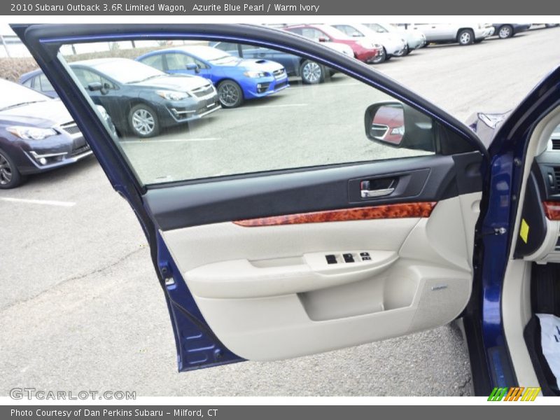 Azurite Blue Pearl / Warm Ivory 2010 Subaru Outback 3.6R Limited Wagon