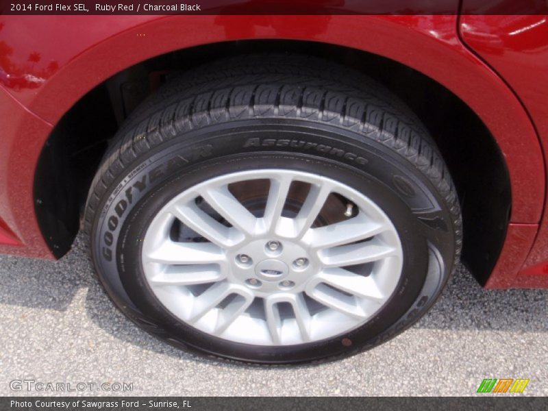 Ruby Red / Charcoal Black 2014 Ford Flex SEL