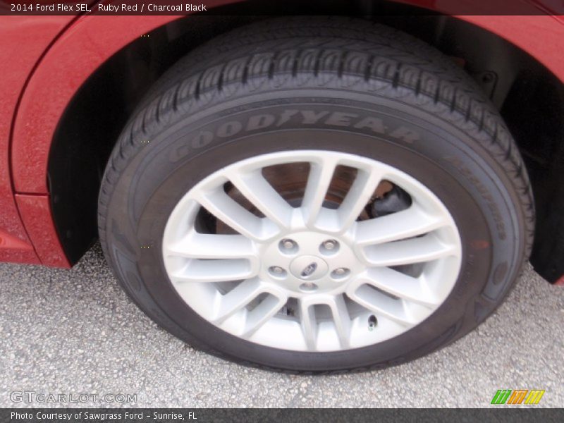 Ruby Red / Charcoal Black 2014 Ford Flex SEL