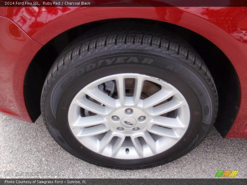 Ruby Red / Charcoal Black 2014 Ford Flex SEL