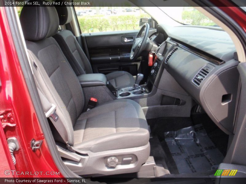 Ruby Red / Charcoal Black 2014 Ford Flex SEL