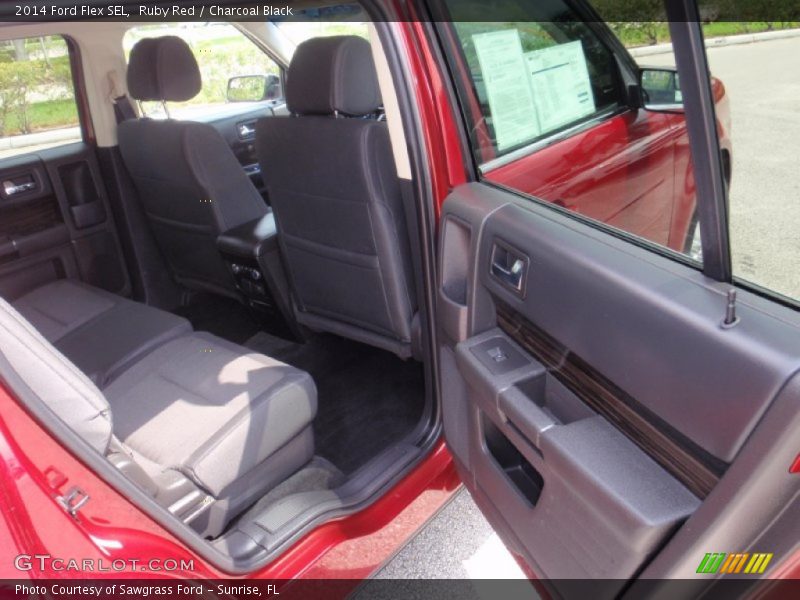 Ruby Red / Charcoal Black 2014 Ford Flex SEL
