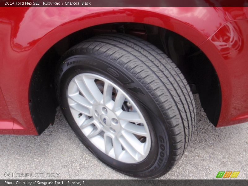 Ruby Red / Charcoal Black 2014 Ford Flex SEL